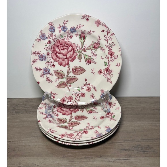Johnson Brothers Rose Chintz Vintage Bread & Butter Plates Set of 4 - Picture 2 of 5
